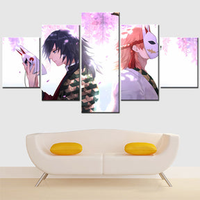 Demon Slayer - Kimetsu no Yaiba - 5 Pieces Wall Art - Giyu Tomioka - Sabito - Demon Slayer Poster - Demon Slayer Wall Art