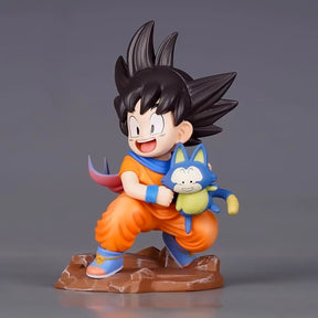 Dragon Ball - DRT015 - Kawaii Figurine Childhood Son Goku Hold Puaru Action Figures Anime Model Doll Collection Desktop Decoration Toys Gifts