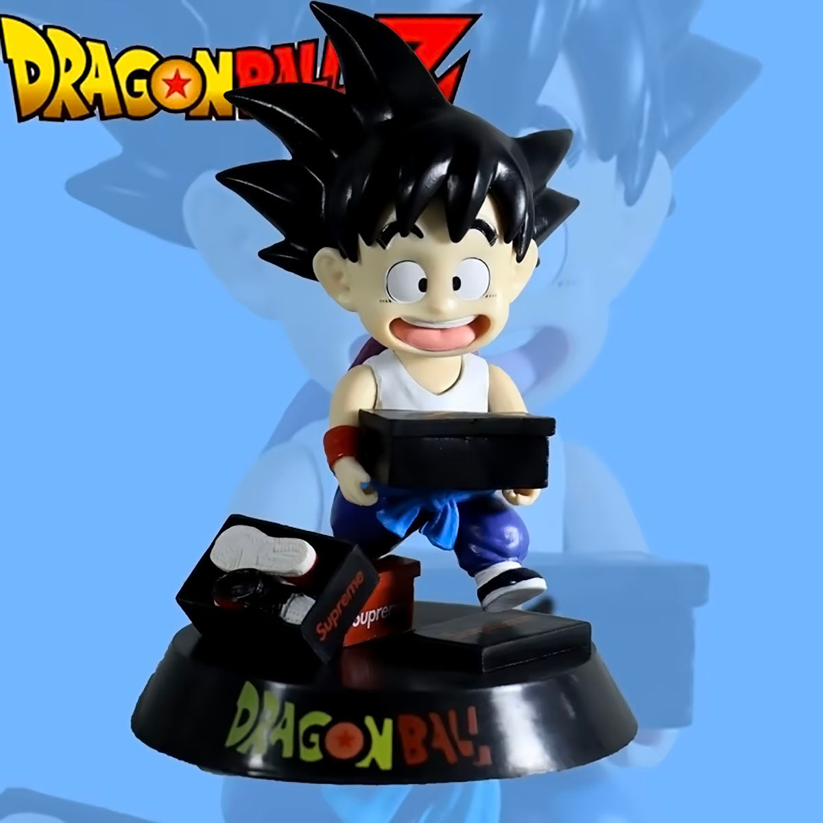 Dragon Ball - DRT025 - Anime Dragon Ball Figures Toy Gk Trendy Clothes Sitting Son Gohan And Pedestal Goku Shoe Box Milk Delivery Figure Creative Model