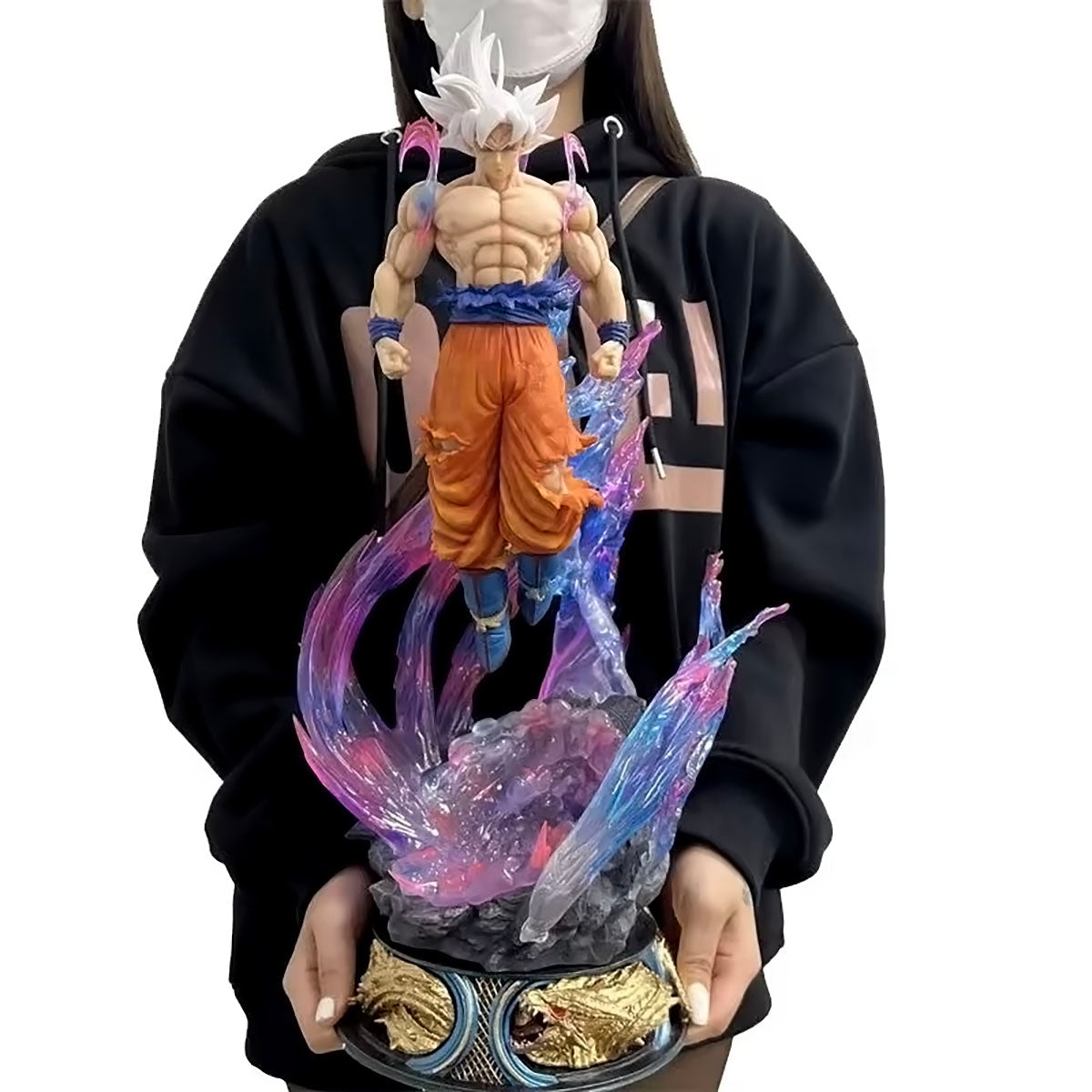 Dragon Ball - DRT031 - Anime Dragon Ball Figure Son Goku Action Figures Ultra Instinct Super Saiyan Statue Pvc Emit Light Model Collection Gifts