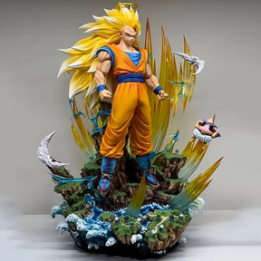 Dragon Ball - DRT046 - Dragon Ball Z Anime Figure GK Son Goku Kakarotto Super Saiyan 3 Manga Statue Pvc Action Figurine Collectible Model Toy Gifts