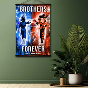 Dragon Ball Wall Art - Dragon Ball Poster - Dragon Ball Canvas - Brothers Forever - Goku - Vegeta - DR074 - Vertical Poster - Vertical Canvas