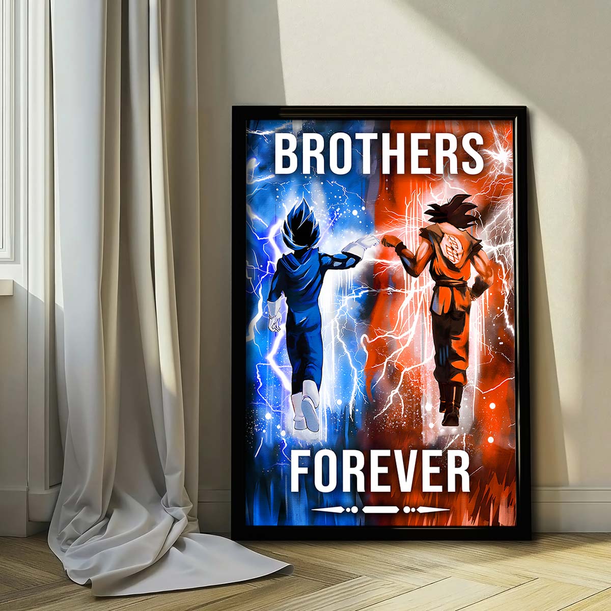 Dragon Ball Wall Art - Dragon Ball Poster - Dragon Ball Canvas - Brothers Forever - Goku - Vegeta - DR074 - Vertical Poster - Vertical Canvas