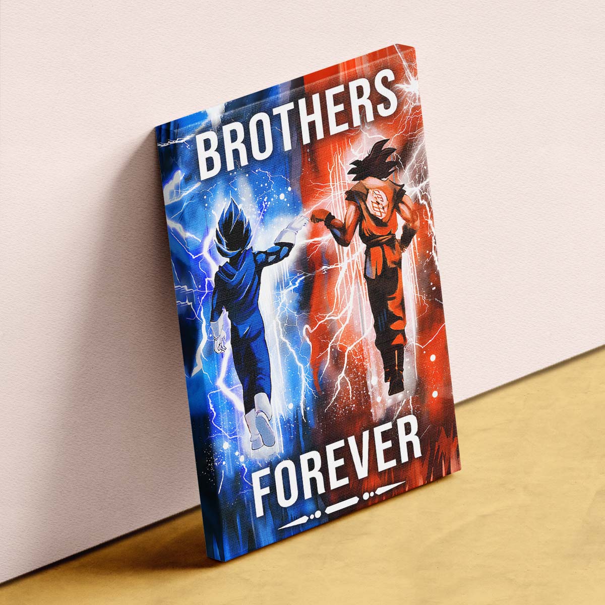 Dragon Ball Wall Art - Dragon Ball Poster - Dragon Ball Canvas - Brothers Forever - Goku - Vegeta - DR074 - Vertical Poster - Vertical Canvas