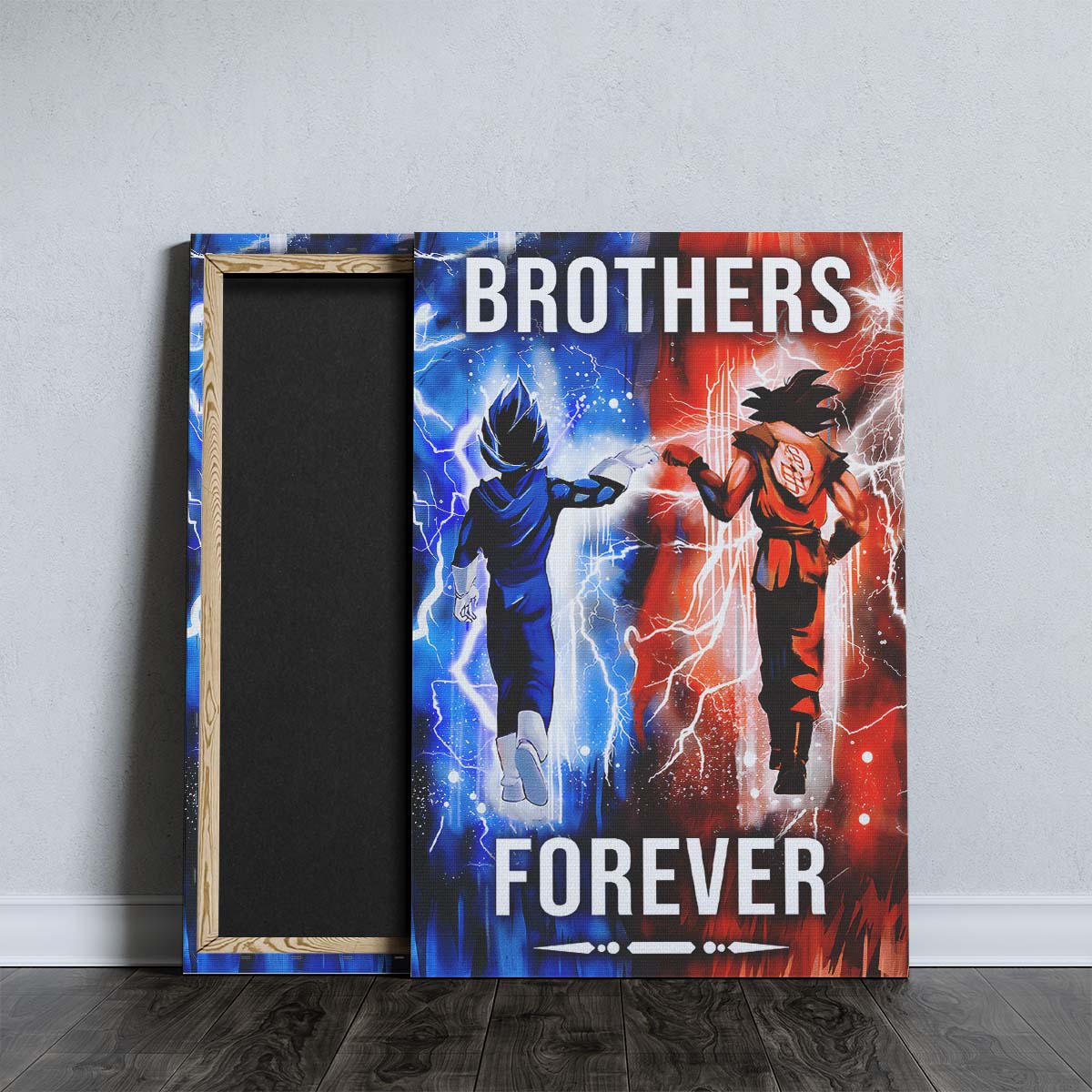 Dragon Ball Wall Art - Dragon Ball Poster - Dragon Ball Canvas - Brothers Forever - Goku - Vegeta - DR074 - Vertical Poster - Vertical Canvas