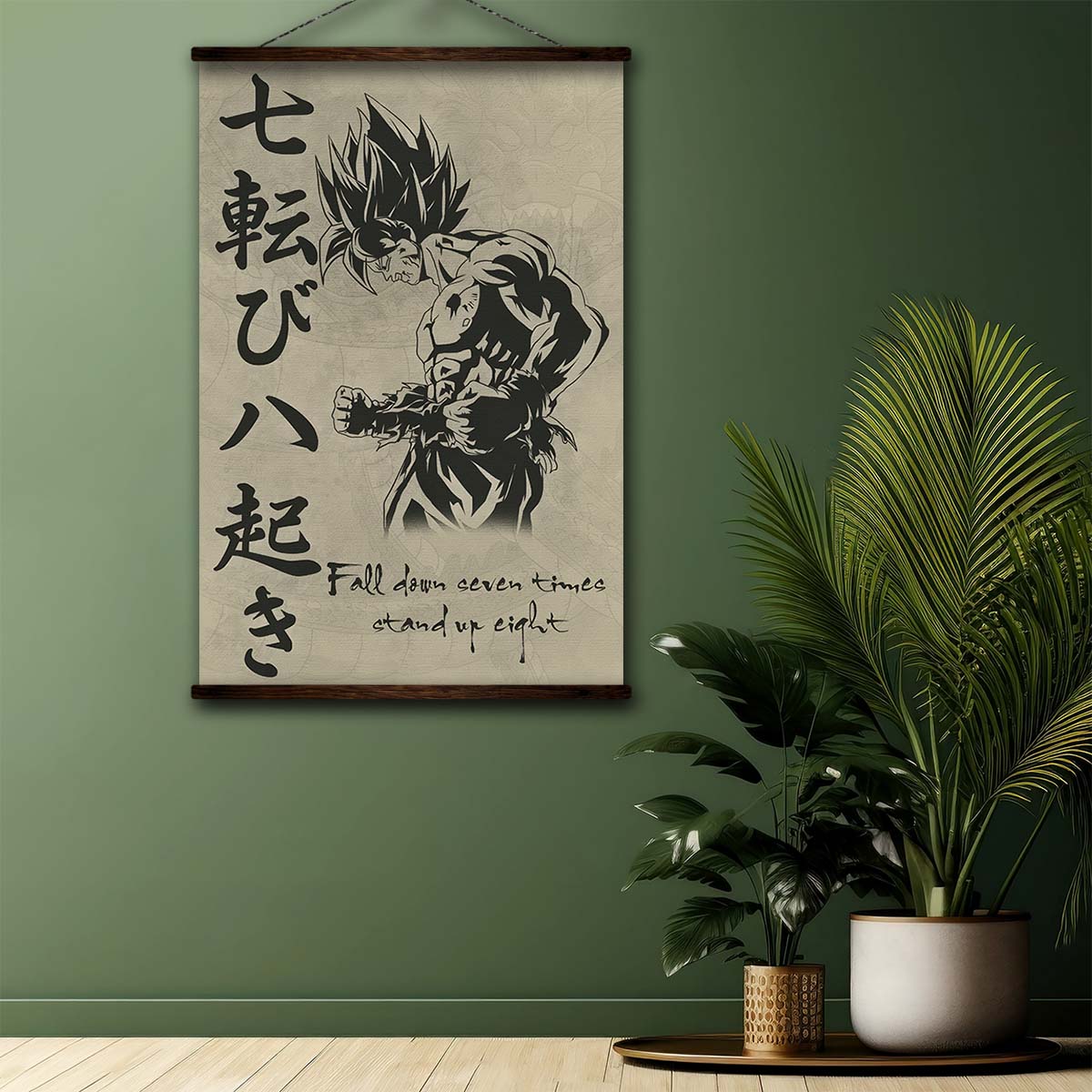 Dragon Ball Wall Art - Dragon Ball Poster - Dragon Ball Canvas - Fall Down Seven Times Stand Up Eight - DR013 - Vertical Poster - Vertical Canvas