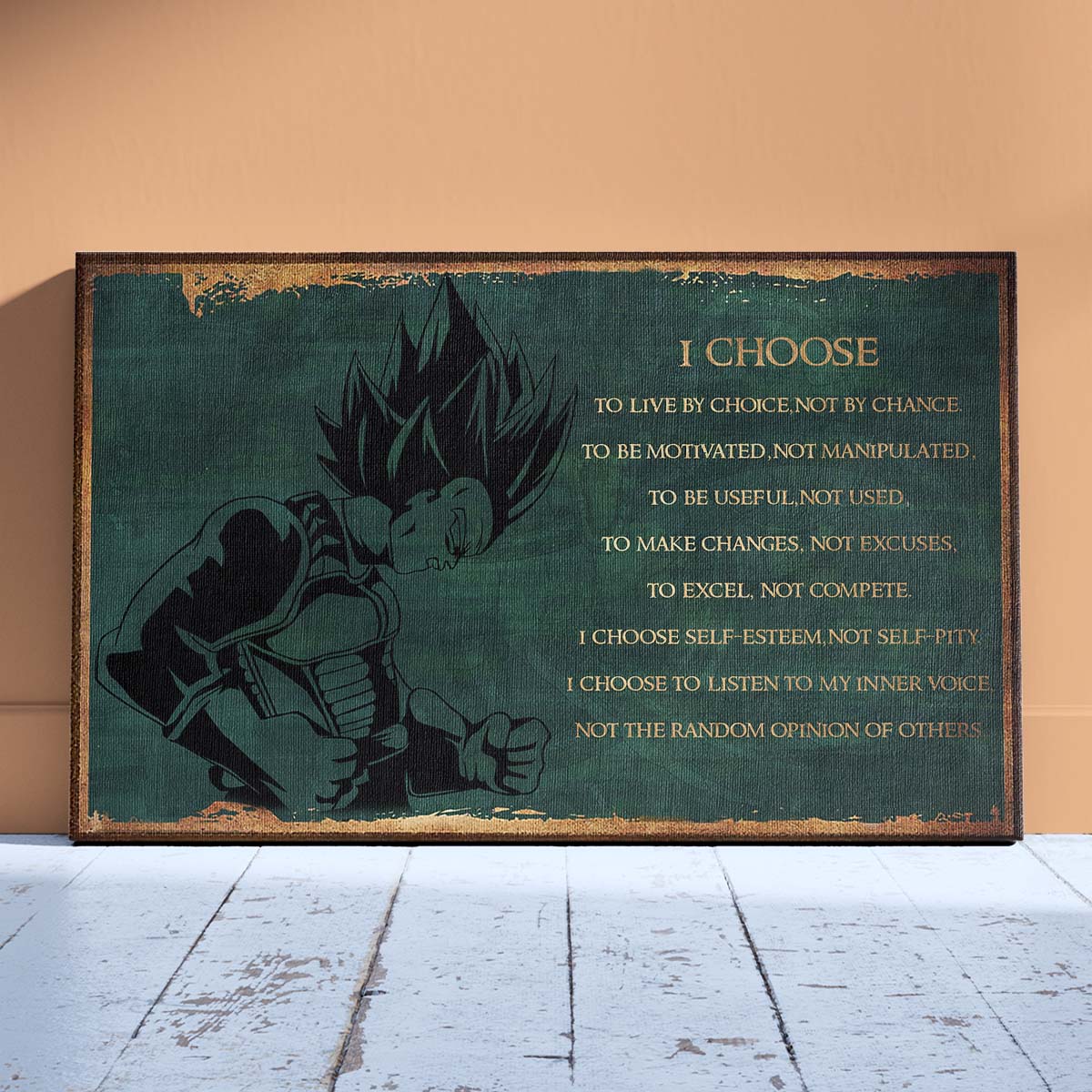 Dragon Ball Wall Art - Dragon Ball Poster - Dragon Ball Canvas - I Choose - Vegeta - DR069 - Horizontal Canvas - Horizontal Poster