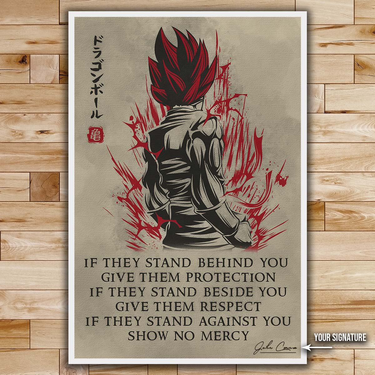 Dragon Ball Wall Art - Dragon Ball Poster - Dragon Ball Canvas - IF - Show No Mercy - Vegeto - DR029 - Vertical Poster - Vertical Canvas