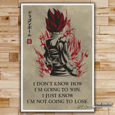 Dragon Ball Wall Art - Dragon Ball Poster - Dragon Ball Canvas - I'm Not Going To Lose - Goku - Vegeta - Vegeto - DR058 - Vertical Poster - Vertical Canvas