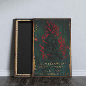 Dragon Ball Wall Art - Dragon Ball Poster - Dragon Ball Canvas - I'm Not Going To Lose - Goku - Vegeta - Vegeto - DR059 - Vertical Poster - Vertical Canvas