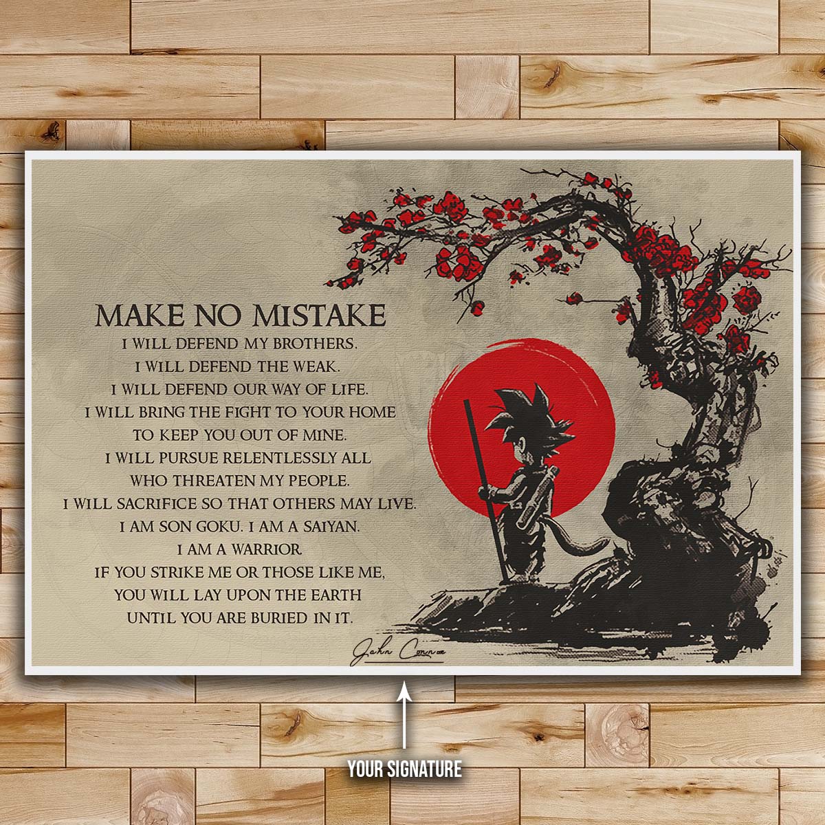 Dragon Ball Wall Art - Dragon Ball Poster - Dragon Ball Canvas - Make No Mistake - Goku - DR022 - Horizontal Canvas - Horizontal Poster