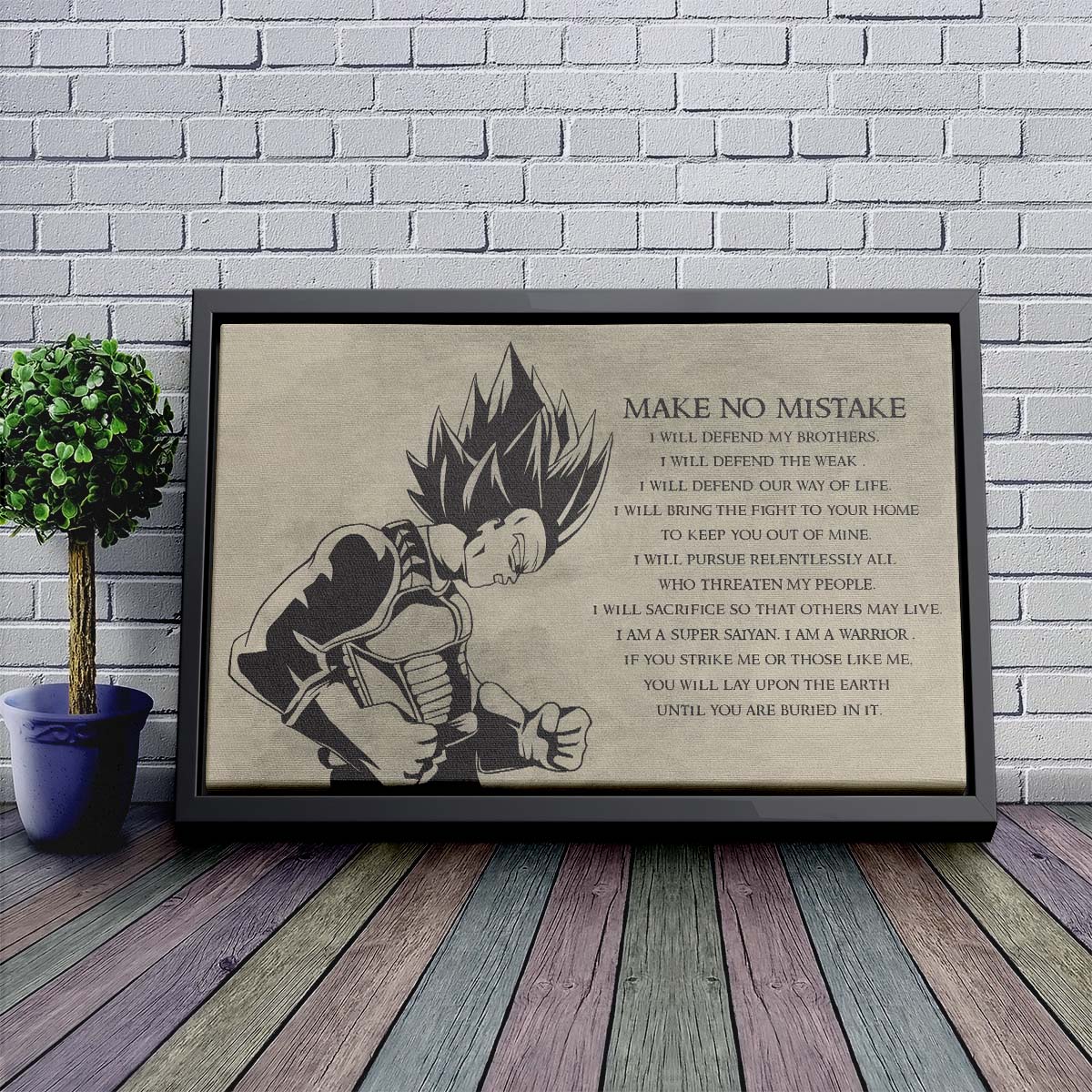 Dragon Ball Wall Art - Dragon Ball Poster - Dragon Ball Canvas - Make No Mistake - Vegeta - DR026 - Horizontal Canvas - Horizontal Poster