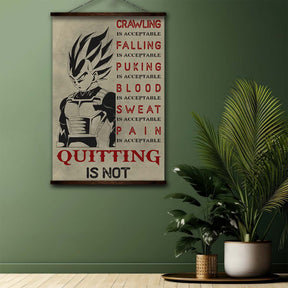 Dragon Ball Wall Art - Dragon Ball Poster - Dragon Ball Canvas - Quitting Is Not - Vegeta - DR014 - Vertical Poster - Vertical Canvas