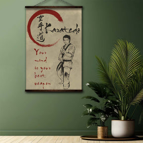 Karate Wall Art - Karate Poster - Karate Canvas - Your Mind Is Your Best Weapon - Men - Karatedo - KA039 - Vertical Canvas - Vertical Poster