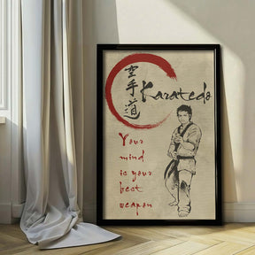 Karate Wall Art - Karate Poster - Karate Canvas - Your Mind Is Your Best Weapon - Men - Karatedo - KA039 - Vertical Canvas - Vertical Poster