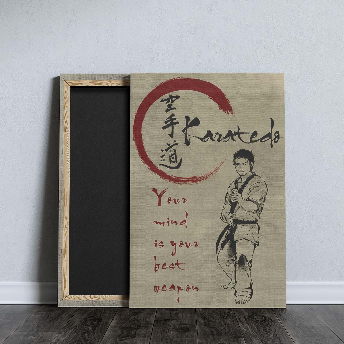 Karate Wall Art - Karate Poster - Karate Canvas - Your Mind Is Your Best Weapon - Men - Karatedo - KA039 - Vertical Canvas - Vertical Poster