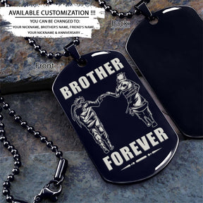 Naruto Dog Tag - Brother Forever - Uzumaki Naruto - Uchiha Sasuke - Naruto Necklace - Engrave Dog Tag