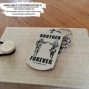 Naruto Dog Tag - Brother Forever - Call On Me Brother - Uzumaki Naruto - Uchiha Sasuke - Naruto Necklace - Engrave Dog Tag