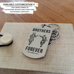 Samurai Dog Tag - Brothers Forever - Call On Me Brother - Bushido - Katana - Ronin - Miyamoto Musashi - Samurai Necklace - Engrave Dog Tag